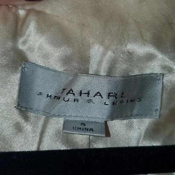 Tahari ASL Women's Faux-Fur Topper Jacket Champagne Gold Size Small NWT - Picture 4 of 8